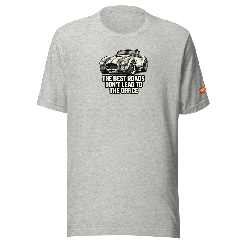 Best Roads Cobra Roadster Tee - athletic heather - front graphic