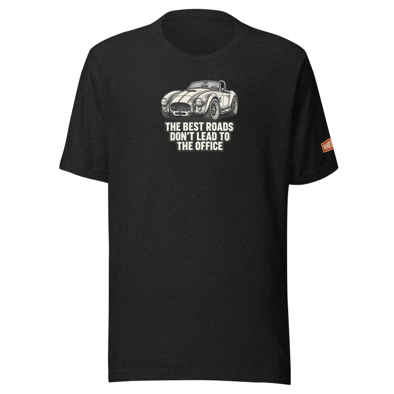 Best Roads Cobra Roadster Tee - black heather - front graphic